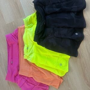 Lululemon Athletica Black and Pink Mini Skirt